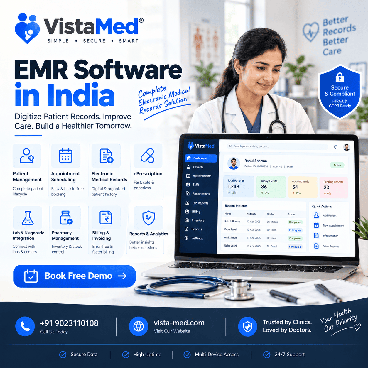 Best EMR software in India - VistaMed