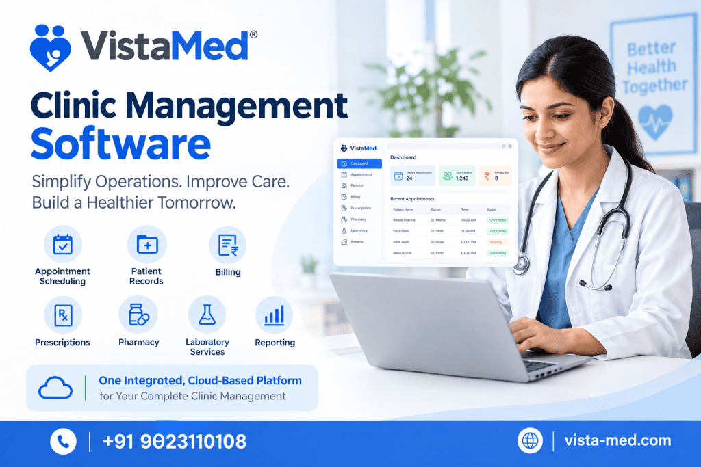 Best Clinic Management Software in Ahmedabad - Vistamed